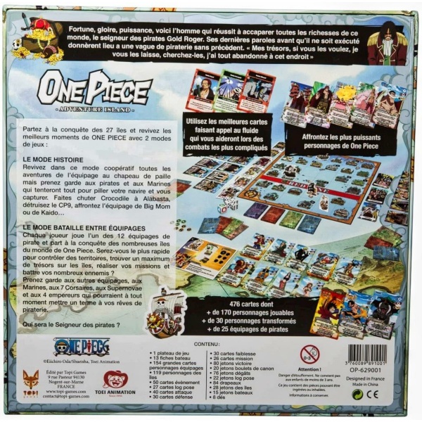 One Piece arrière boîte de jeu