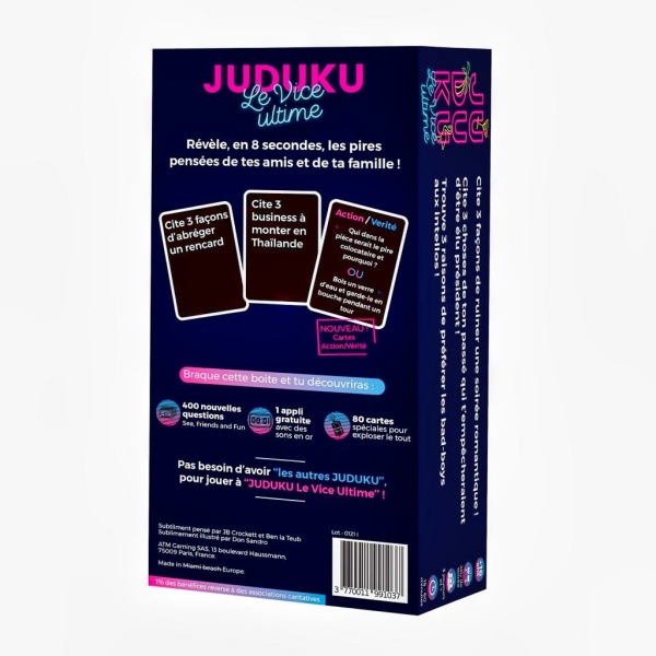 Juduku – Le Vice Ultime boîte arrière